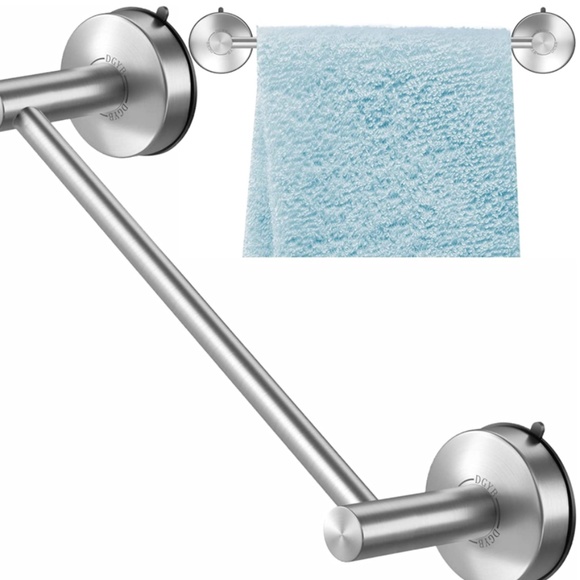 Bath Dgyb Suction Cup Towel Bar For Bathroom 24 Inch Brushed Nickel